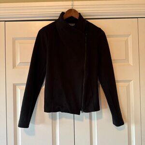 Vince Black Asymmetrical Zip Jacket Blazer Size Medium